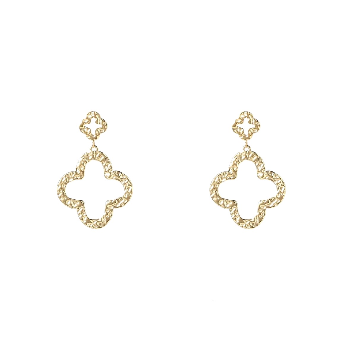Oorbellen Open Klavers Goud Day Eve Day Eve Sieraden Webshop