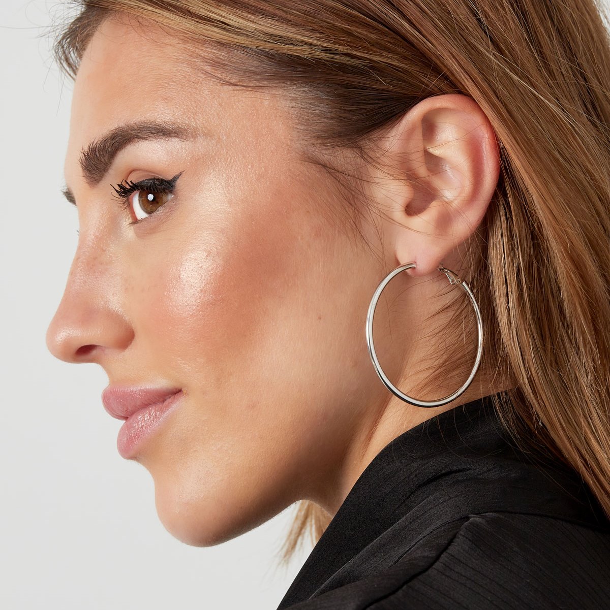 Made by Mila | Oorbellen classic hoops zilver | Made by Mila 1 oorbellen-oorring-hoops-musthave-zilver-stainless-steel-madebymila