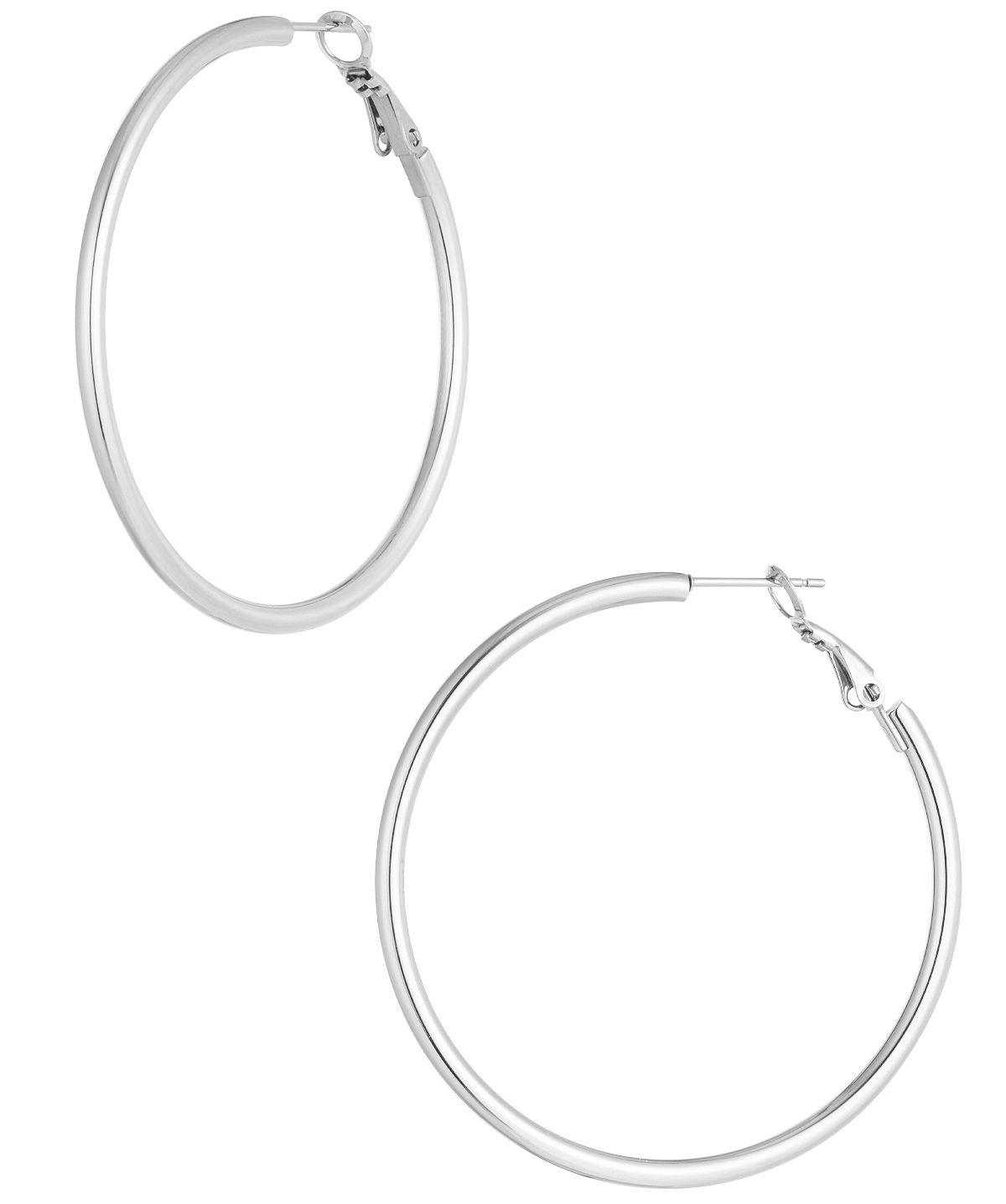Made by Mila | Oorbellen classic hoops zilver | Made by Mila 3 oorbellen-oorring-hoops-musthave-zilver-stainless-steel-madebymila